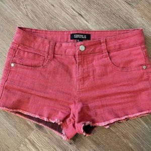 Forever 21 Low Rise Coral Shorts